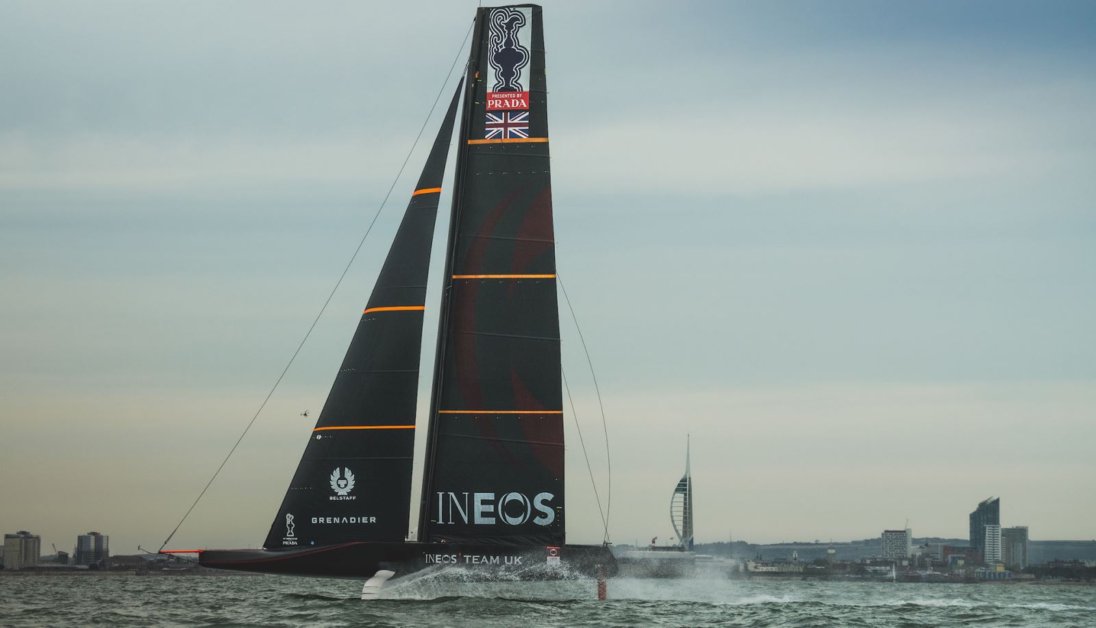 America's Cup World Series Racing Boat in Portsmouth